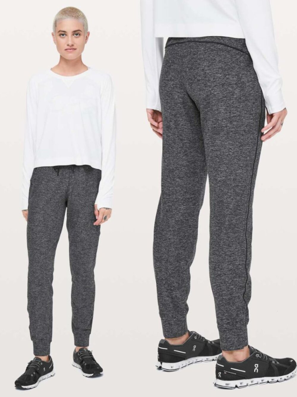 Lululemon Heathered Gray High Rise Ready to Rulu Joggers 29"